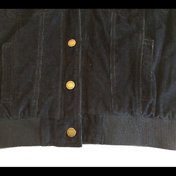 CORDUROY Vest removable HOOD snap up sz Large - Picture 6 of 6
